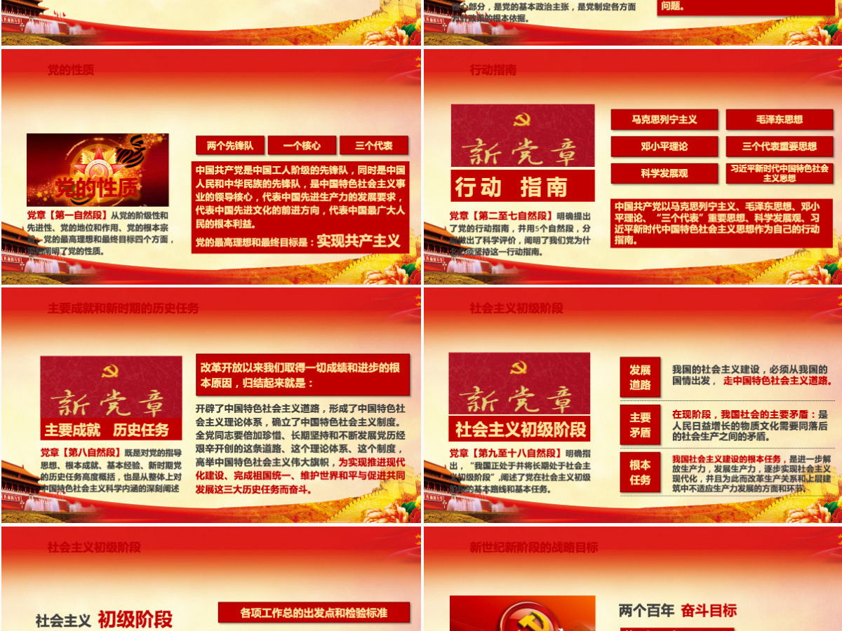 详细解读学习党的章程十九大新党章PPT