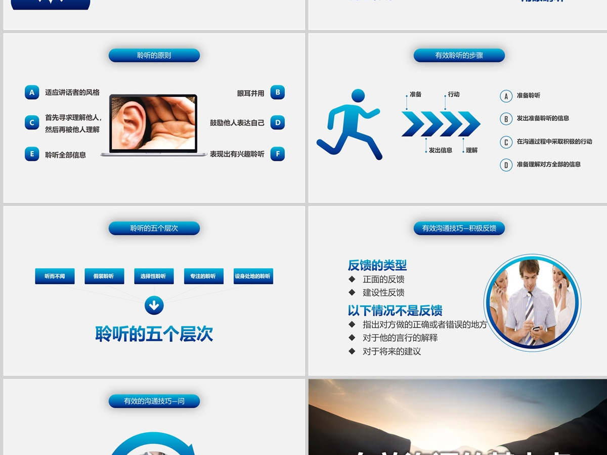 有效沟通技巧企业管理入职培训PPT模板