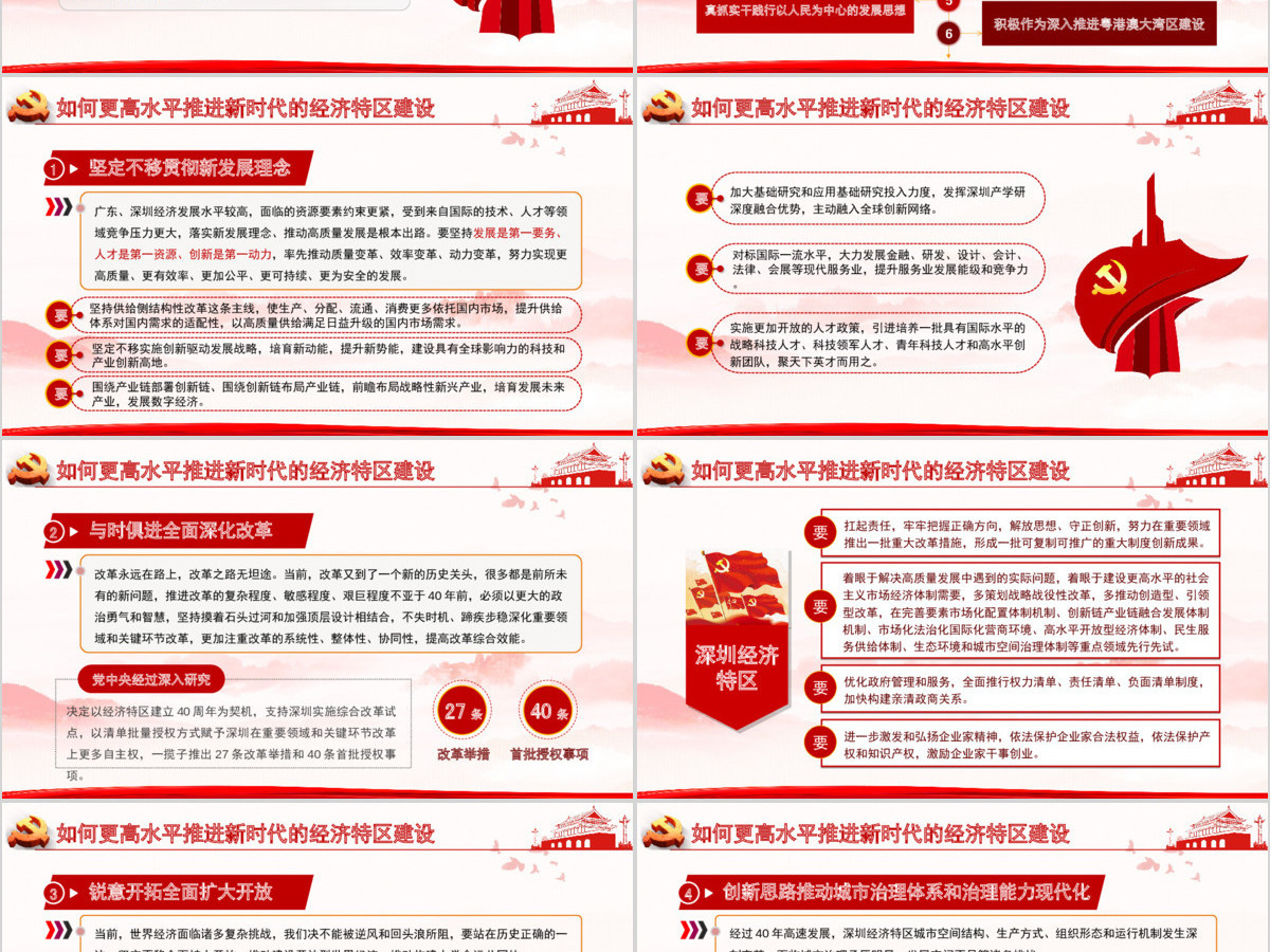 党建风深圳经济特区建立40周年庆祝大会PPT 党建风深圳经济特区建立40周年庆祝大会PPT