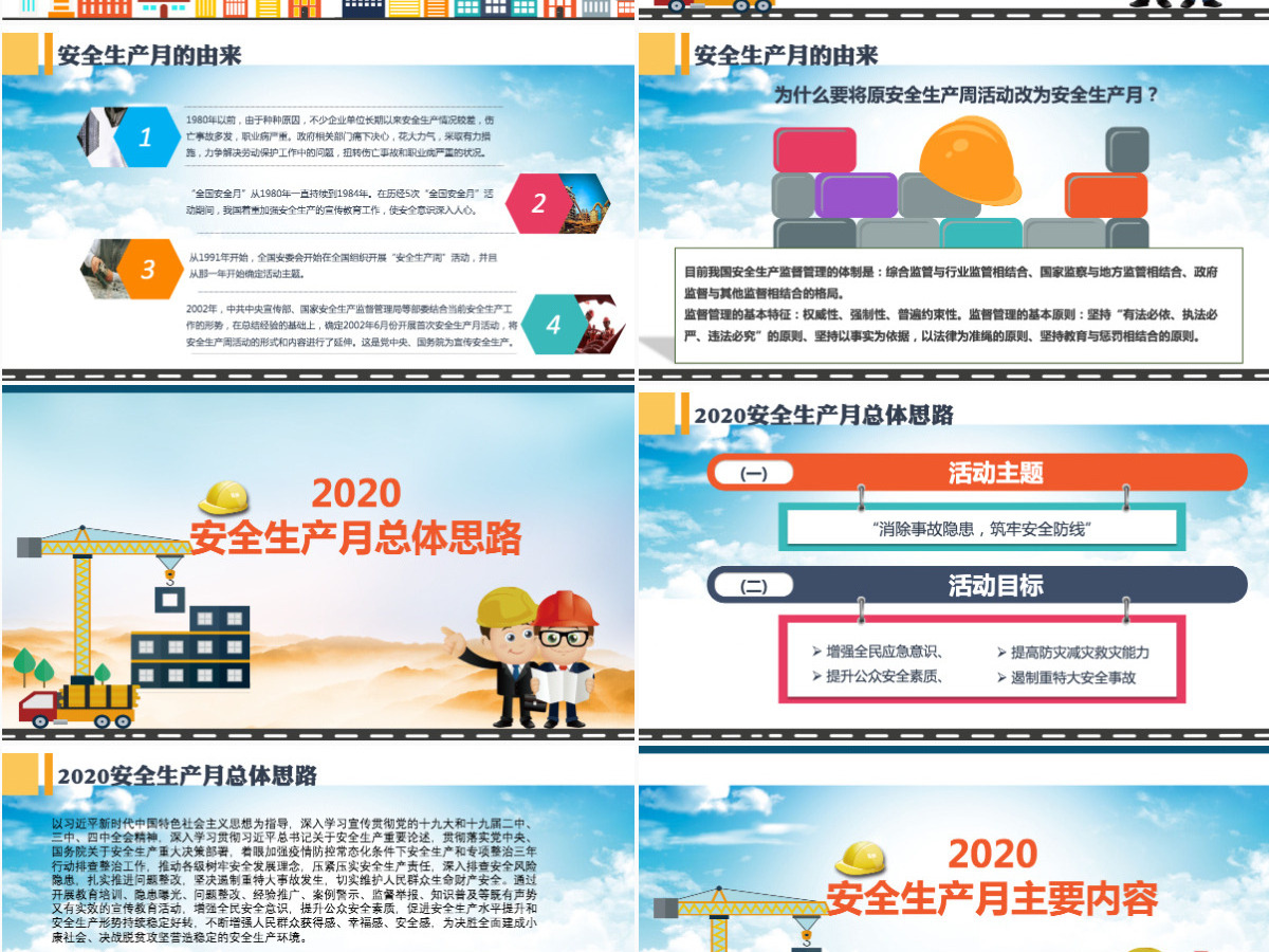 2020安全生产月安全生产PPT模板-含讲稿 2020安全生产月安全生产PPT模板-含讲稿