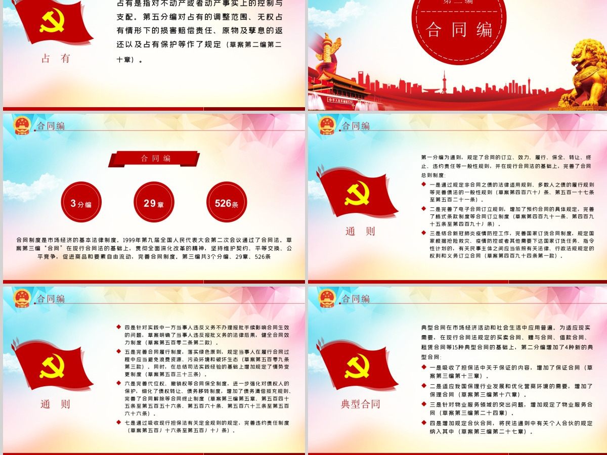 中华人民共和国民法典草案解读党课PPT--含讲稿 中华人民共和国民法典草案解读党课PPT--含讲稿