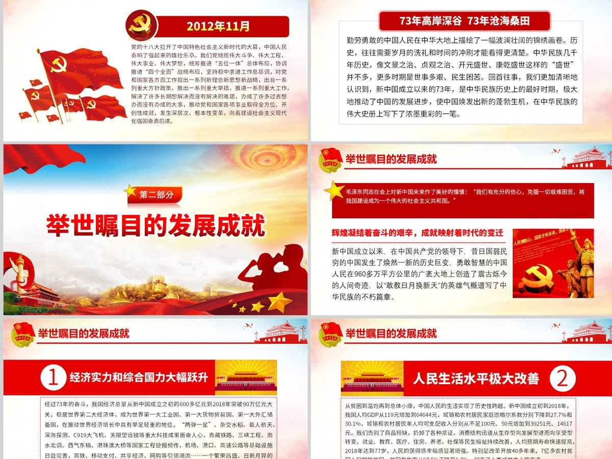 原创我与祖国共奋进主题团日活动微团课PPT-版权可商用
