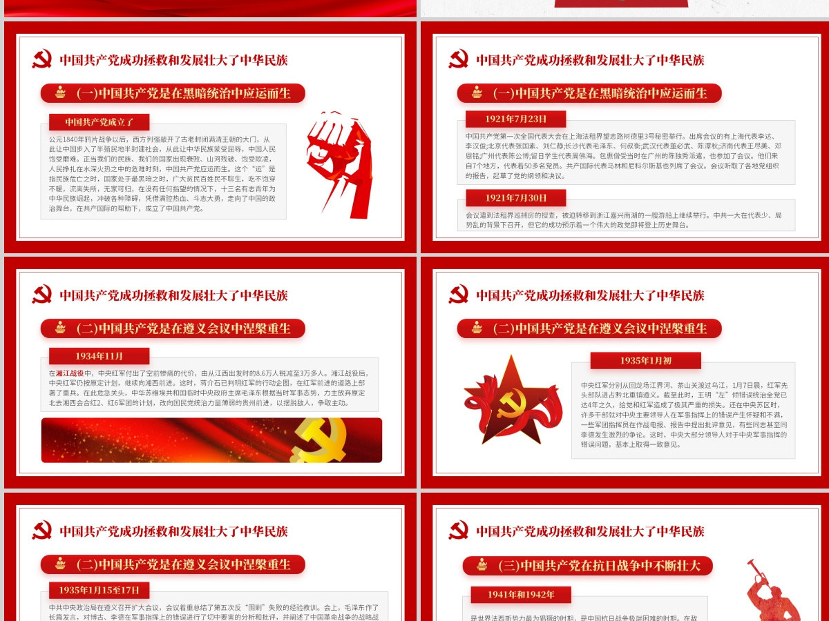 庆祝建党100周年党课PPT回顾红色年轮感悟党的恩情 庆祝建党100周年党课PPT回顾红色年轮感悟党的恩情