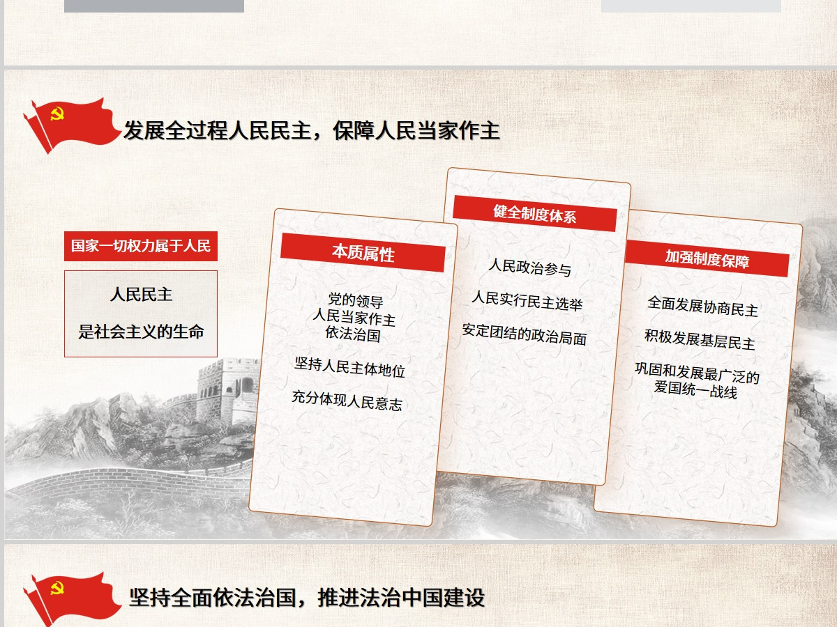 红色党建二十大精神PPT设计 红色党建二十大精神PPT设计