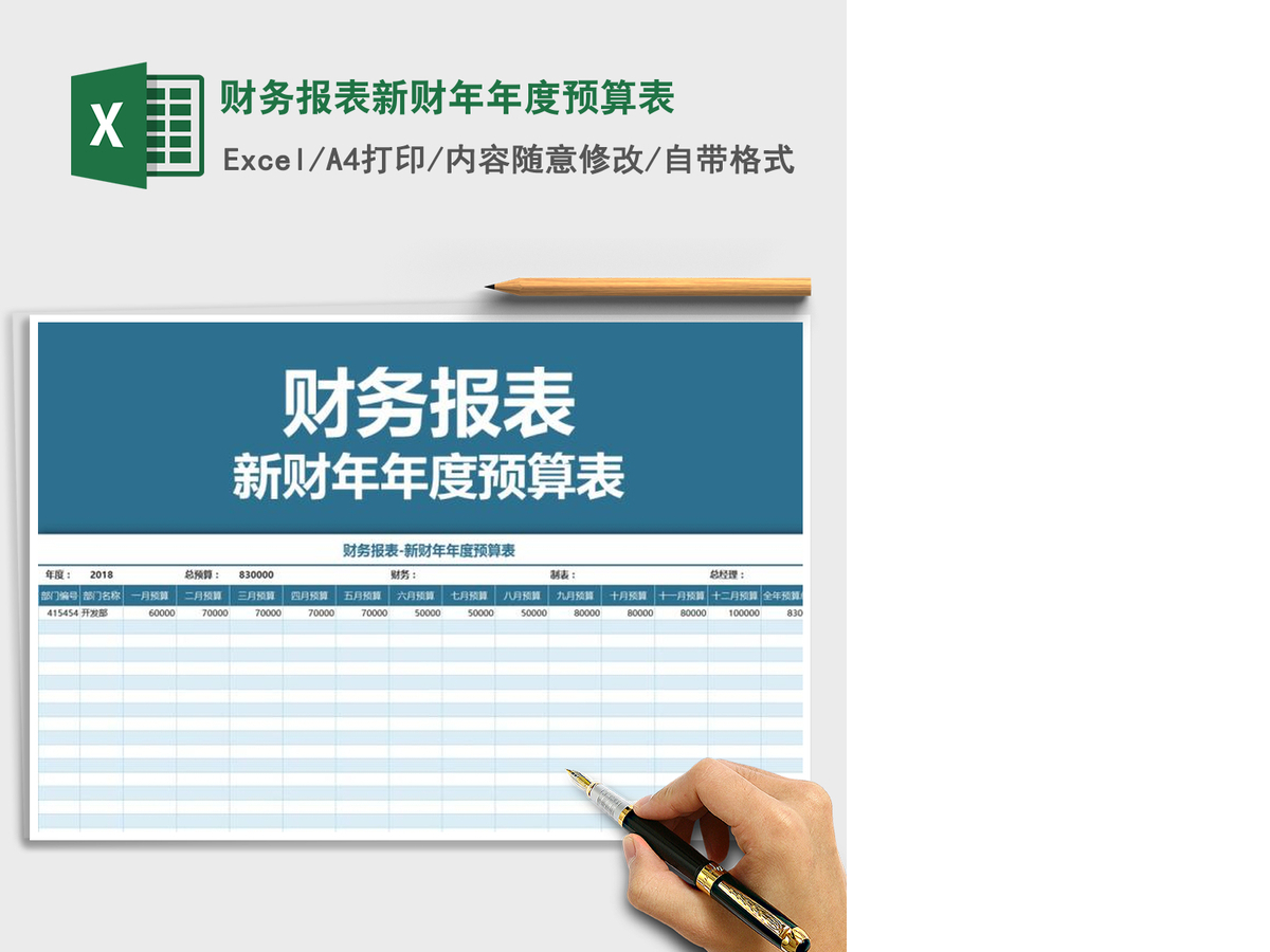 2021年财务报表新财年年度预算表