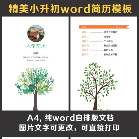小升初简历