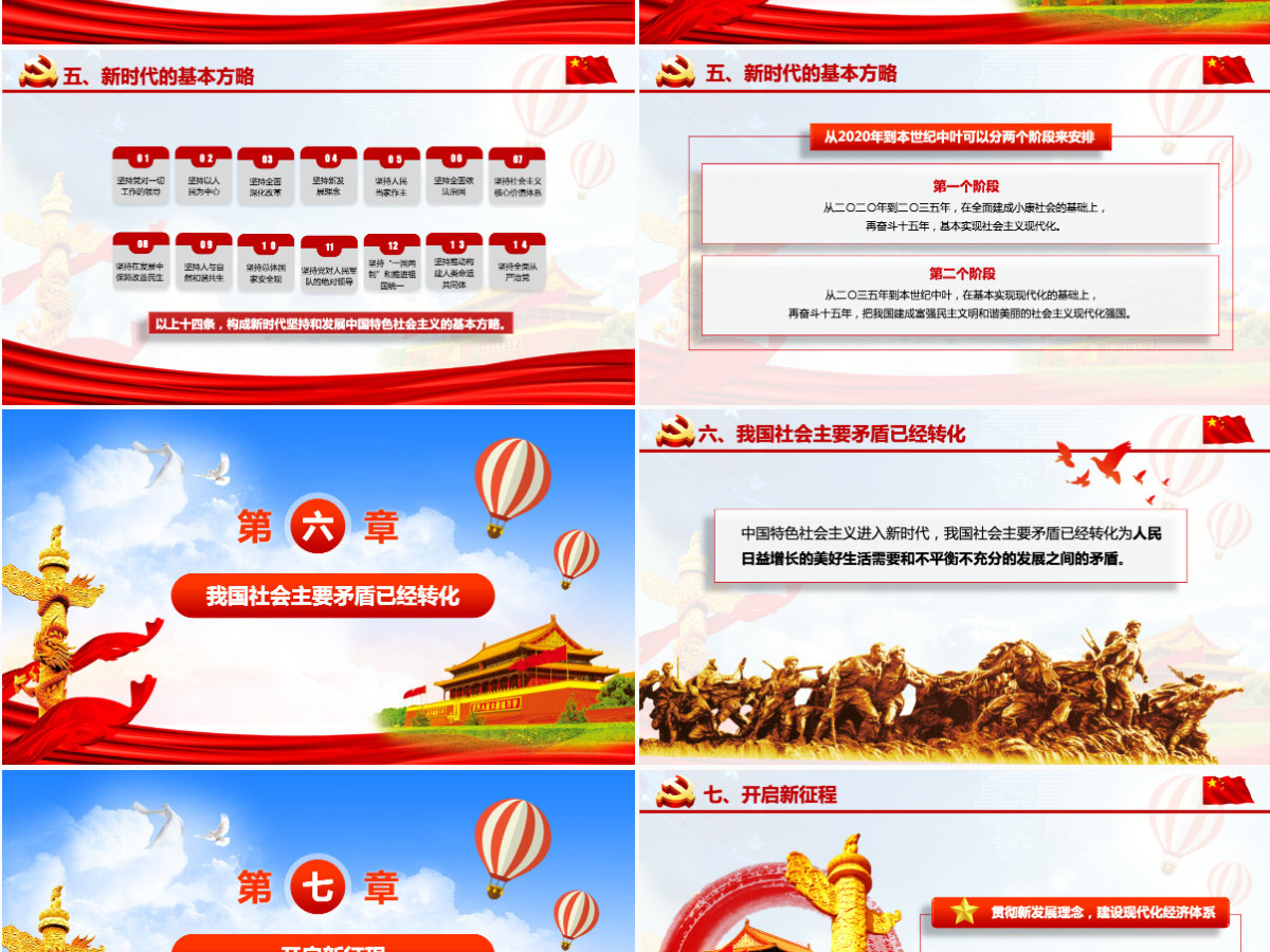 蓝色大气党十九大精神解读践行新思想拥抱新时代新征程党政党课PPT模板 蓝色大气党十九大精神解读践行新思想拥抱新时代新征程党政党课PPT模板