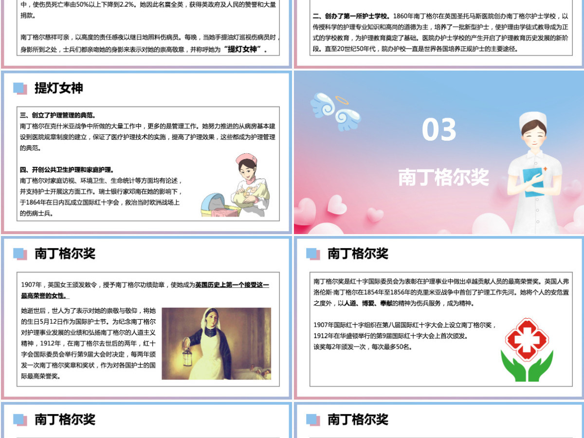 国际护士节致敬护士清新PPT 模板