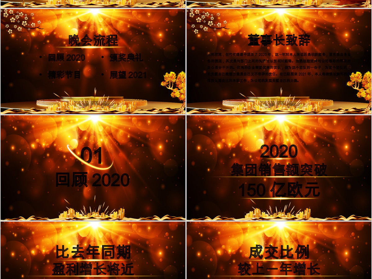 2020年企业年度誓师大会暨颁奖典礼PPT模板 2020年企业年度誓师大会暨颁奖典礼PPT模板