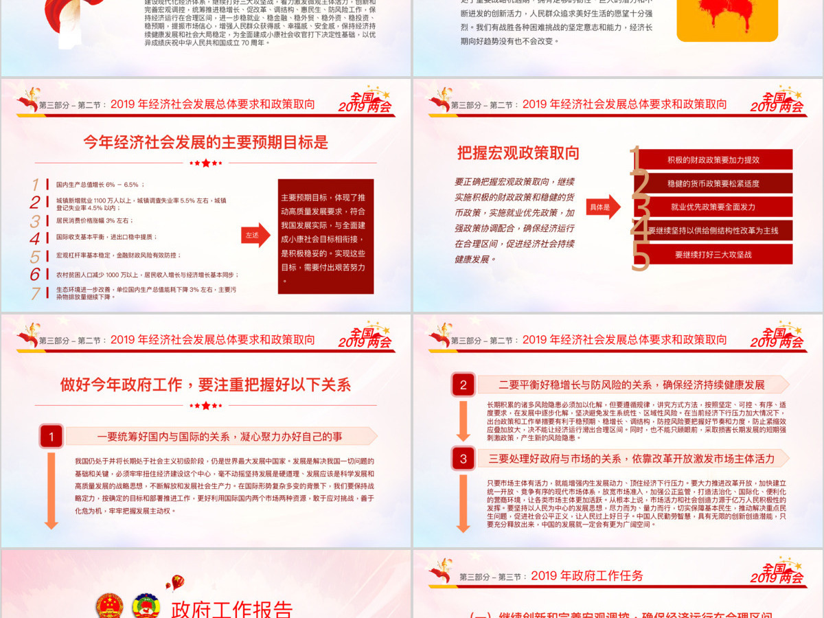 原创2019全国两会政协政府工作报告ppt-版权可商用