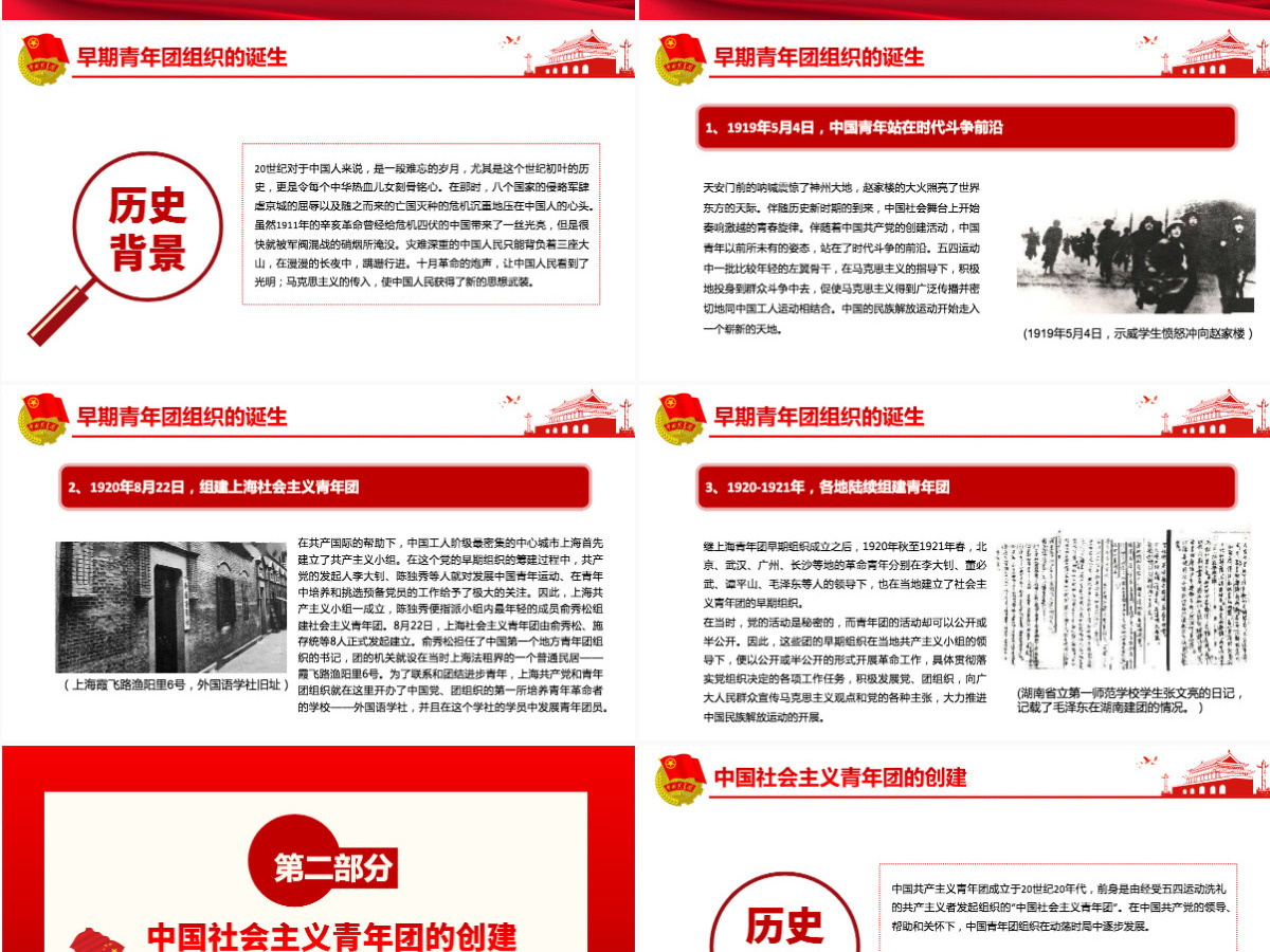中国青年运动史精美大气风五四以来党领导下的青年运动的光辉历程专题团课PPT-含讲稿 中国青年运动史精美大气风五四以来党领导下的青年运动的光辉历程专题团课PPT-含讲稿