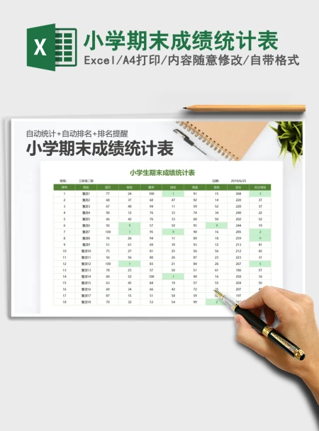 2021年小学期末成绩统计表 2021年小学期末成绩统计表