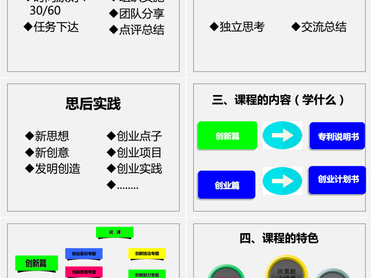 大学生职业规划创新创业教育说课课件ppt 大学生职业规划创新创业教育说课课件ppt