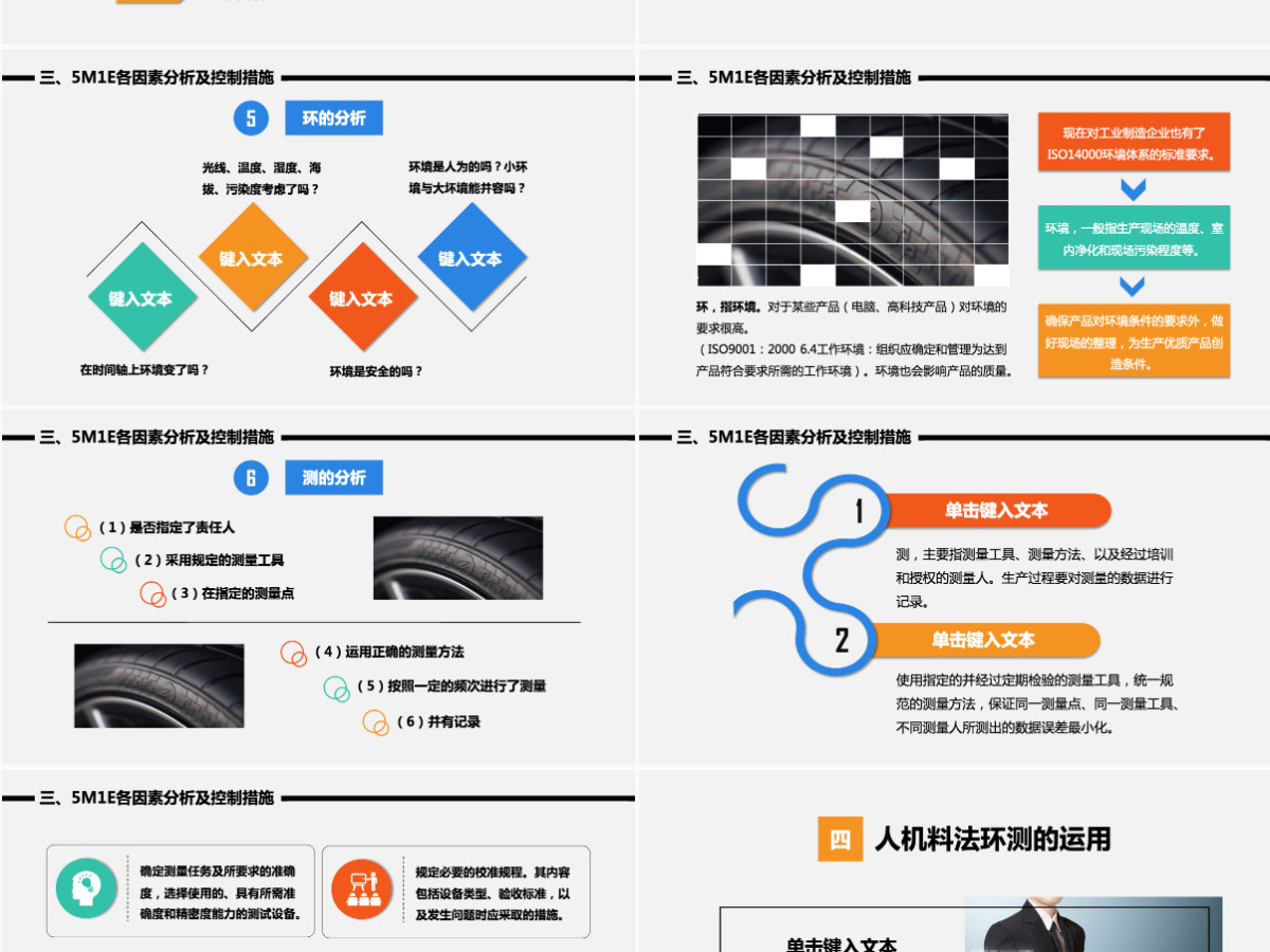彩色教育人机料法环测5MIE图文结合流程图案例分析PPT 彩色教育人机料法环测5MIE图文结合流程图案例分析PPT