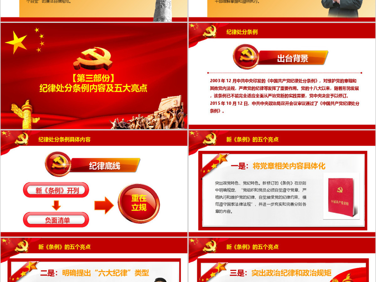 党课党员教育学习PPT模板