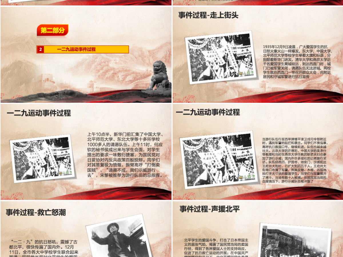 一二九运动129学生爱国运动PPT 一二九运动129学生爱国运动PPT
