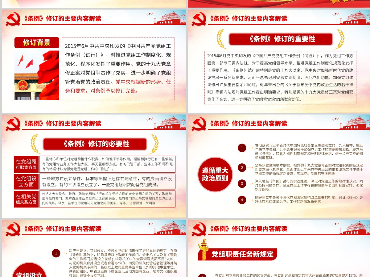 原创学习解读中国共产党党组工作条例党课PPT-含讲稿 原创学习解读中国共产党党组工作条例党课PPT-含讲稿