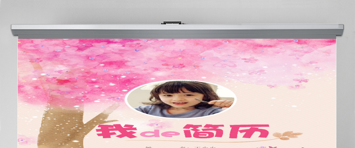 粉色女生毕业升学择校小升初幼升小简历模板