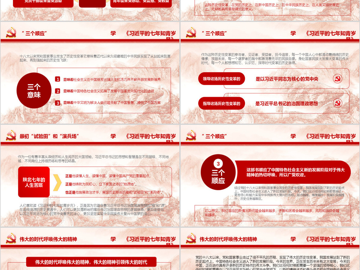 习近平的七年知青岁月PPT模板