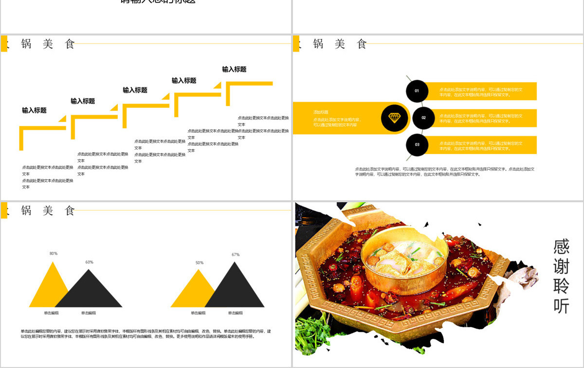 舌尖上的美食火锅文化ppt模板