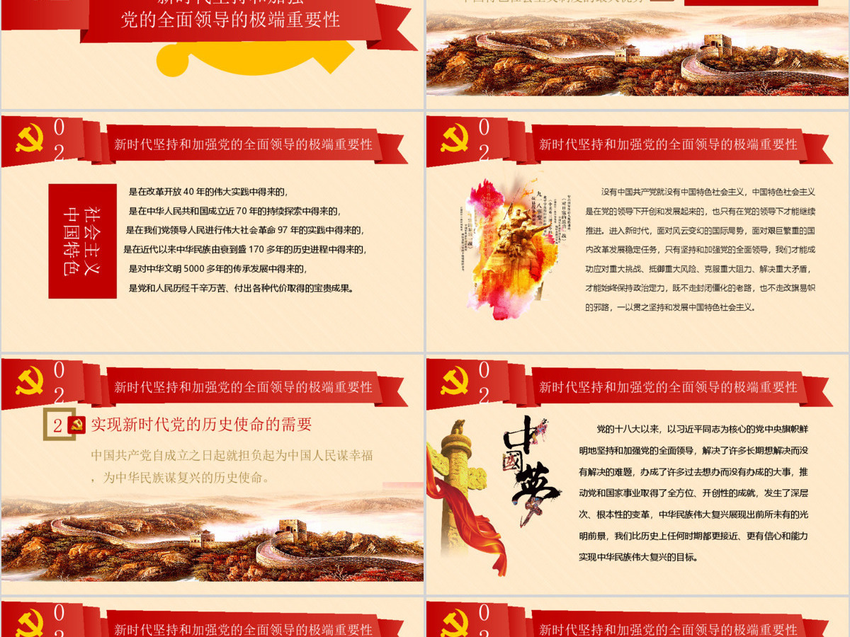 新时代坚持和加强党的全面领导党课ppt