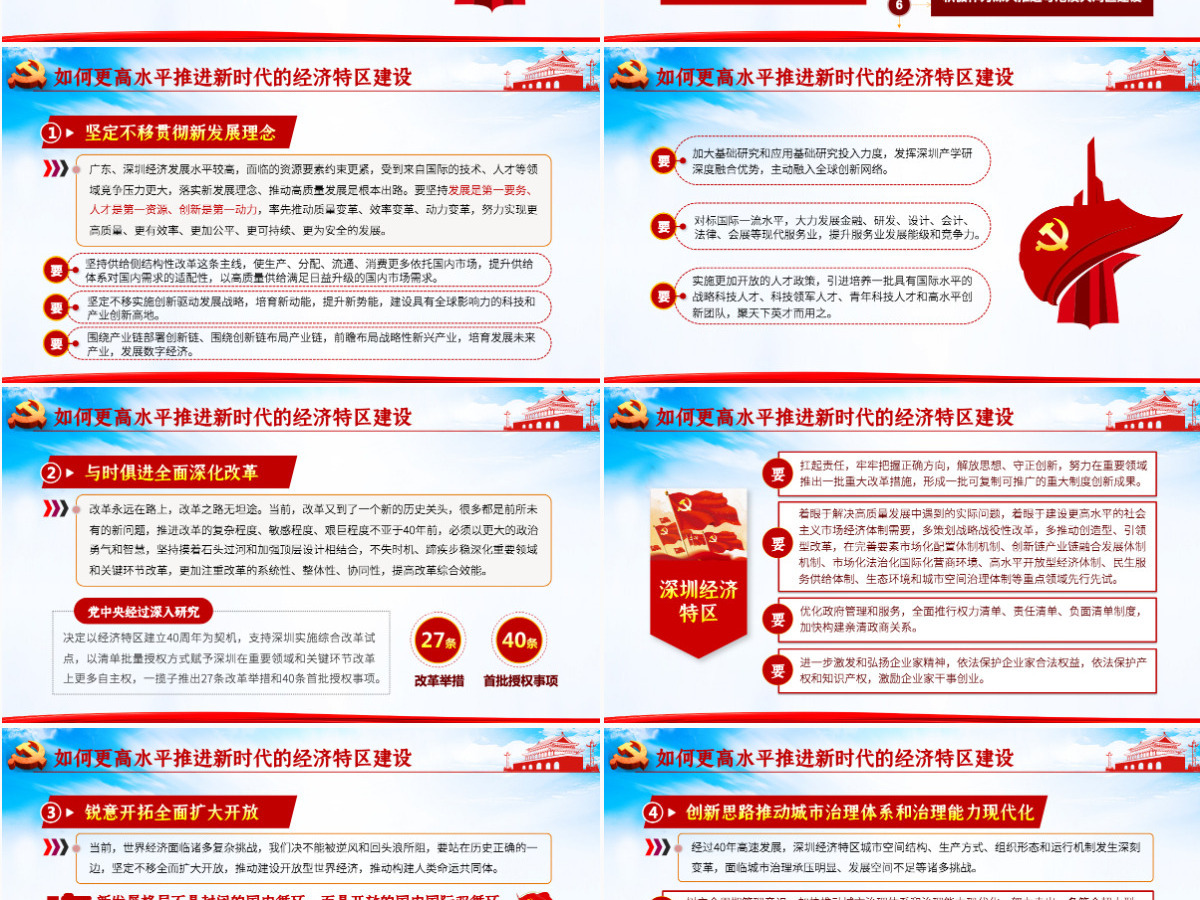 大气党建风深圳经济特区建立40周年庆祝大会PPT-含讲稿 大气党建风深圳经济特区建立40周年庆祝大会PPT-含讲稿