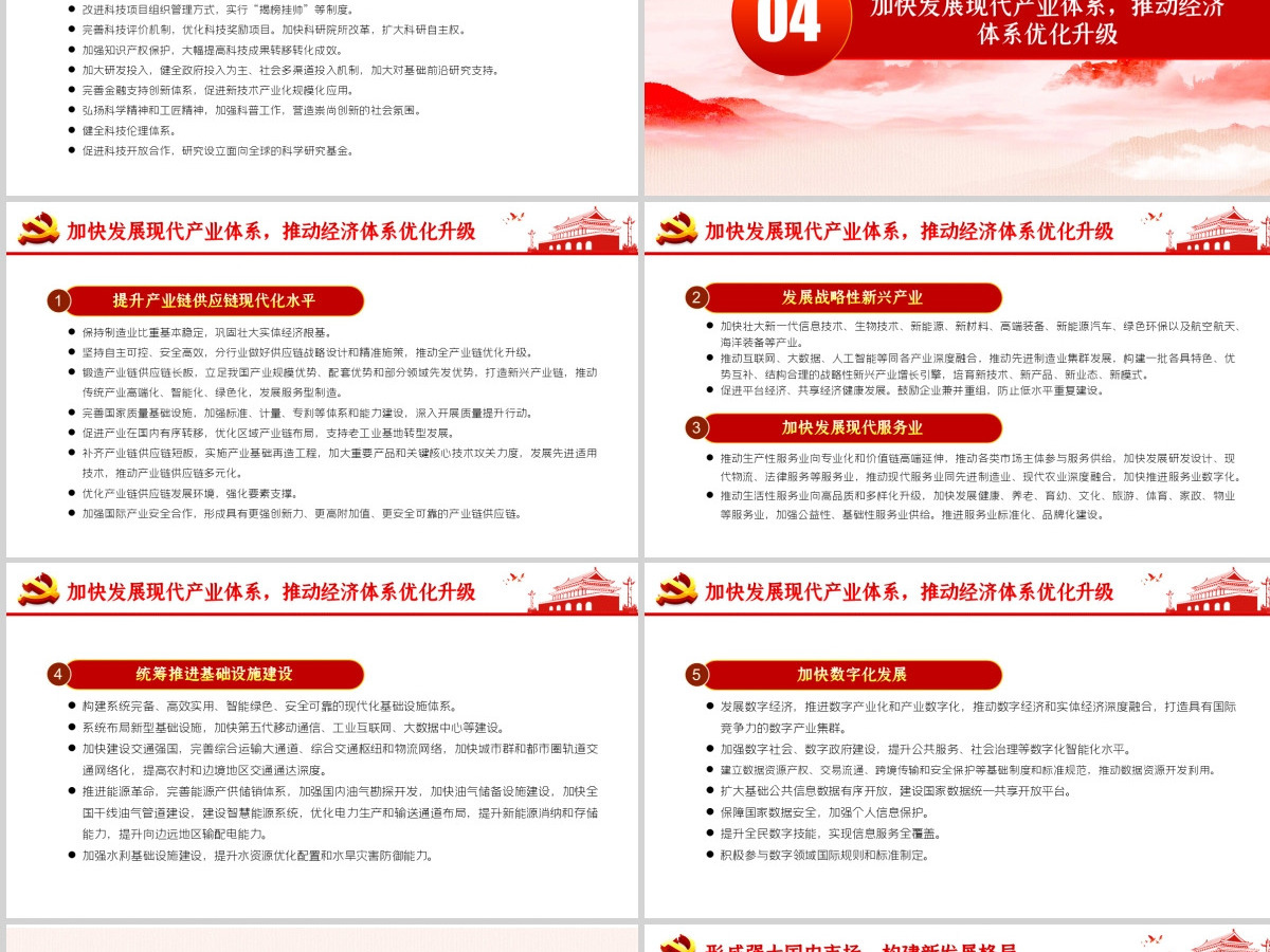 中共中央关于制定国民经济和社会发展第十四个五年规划和二〇三五年远景目标的建议PPT模板