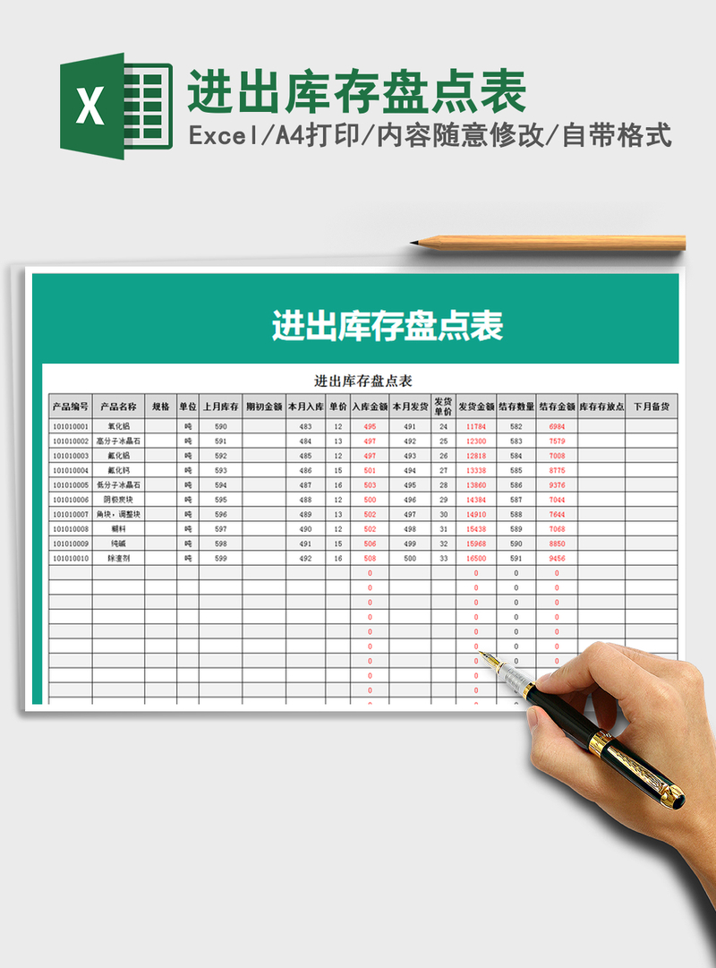 2021年进出库存盘点表 2021年进出库存盘点表