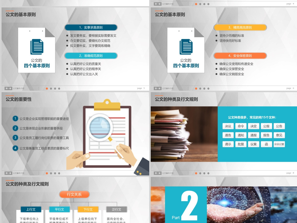 行政人员实用公文写作材料写作技巧PPT