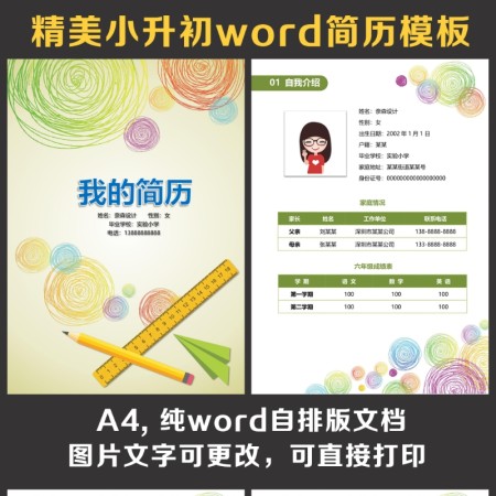小升初简历