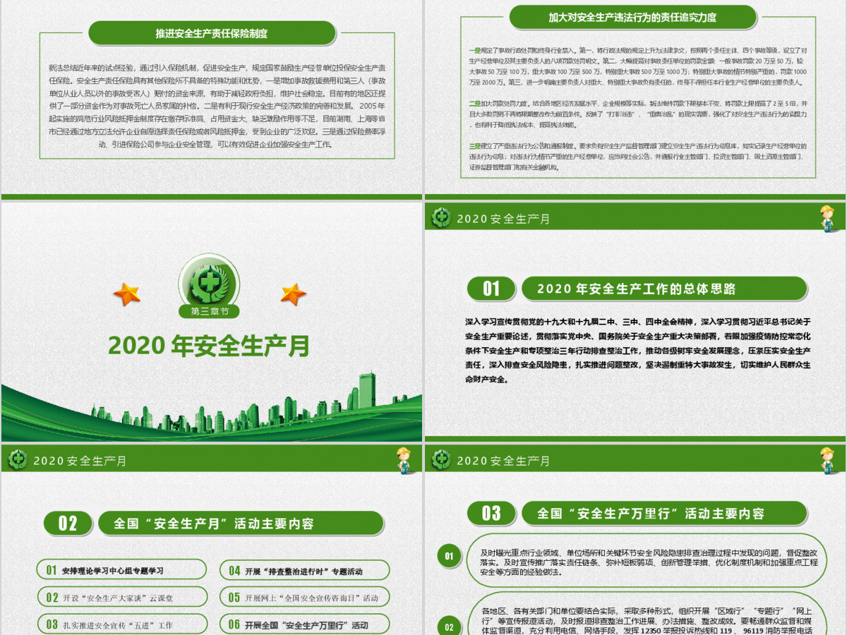 2020精品安全生产月消除事故隐患筑牢安全防线PPT模板