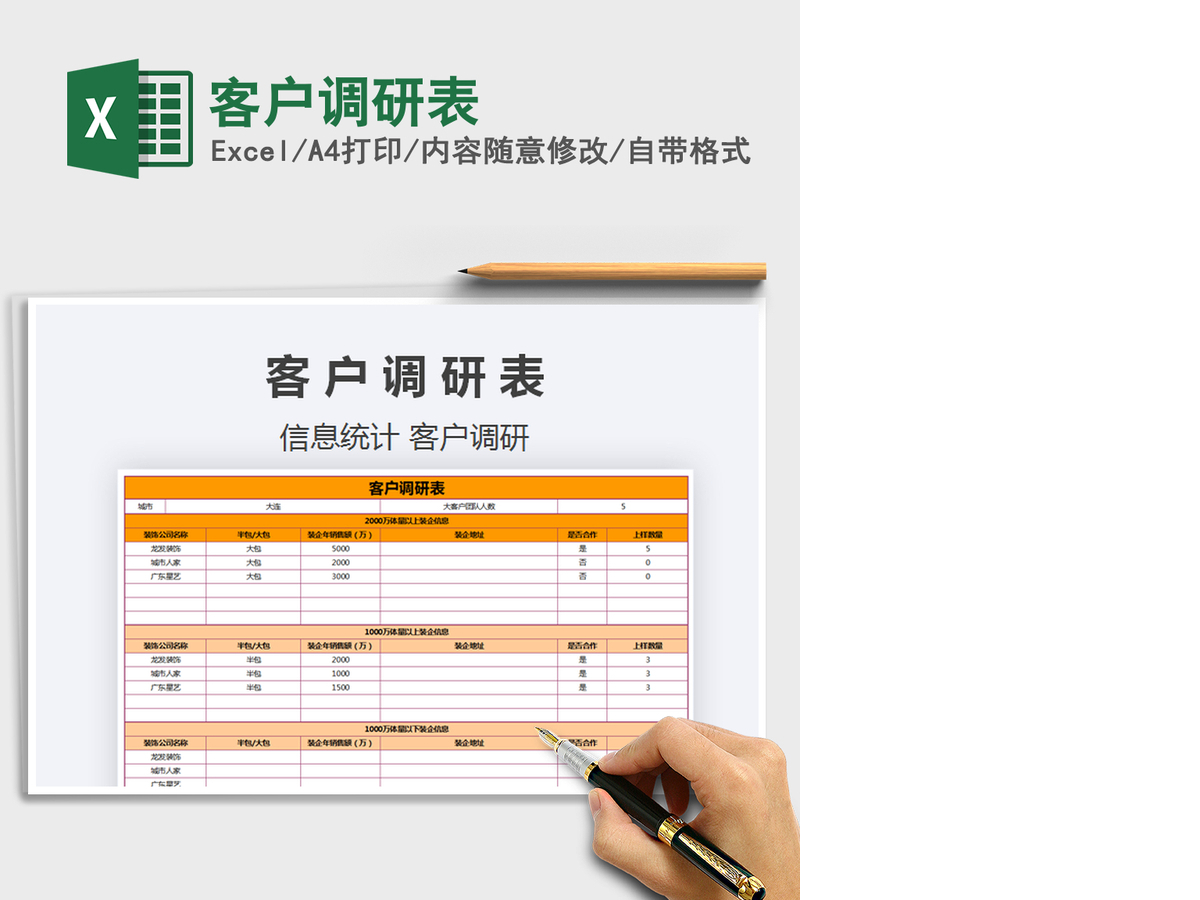 2021年客户调研表 2021年客户调研表