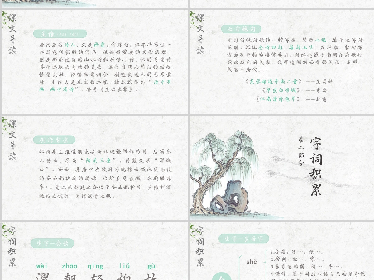 小学四年级语文送元二使安西PPT课件