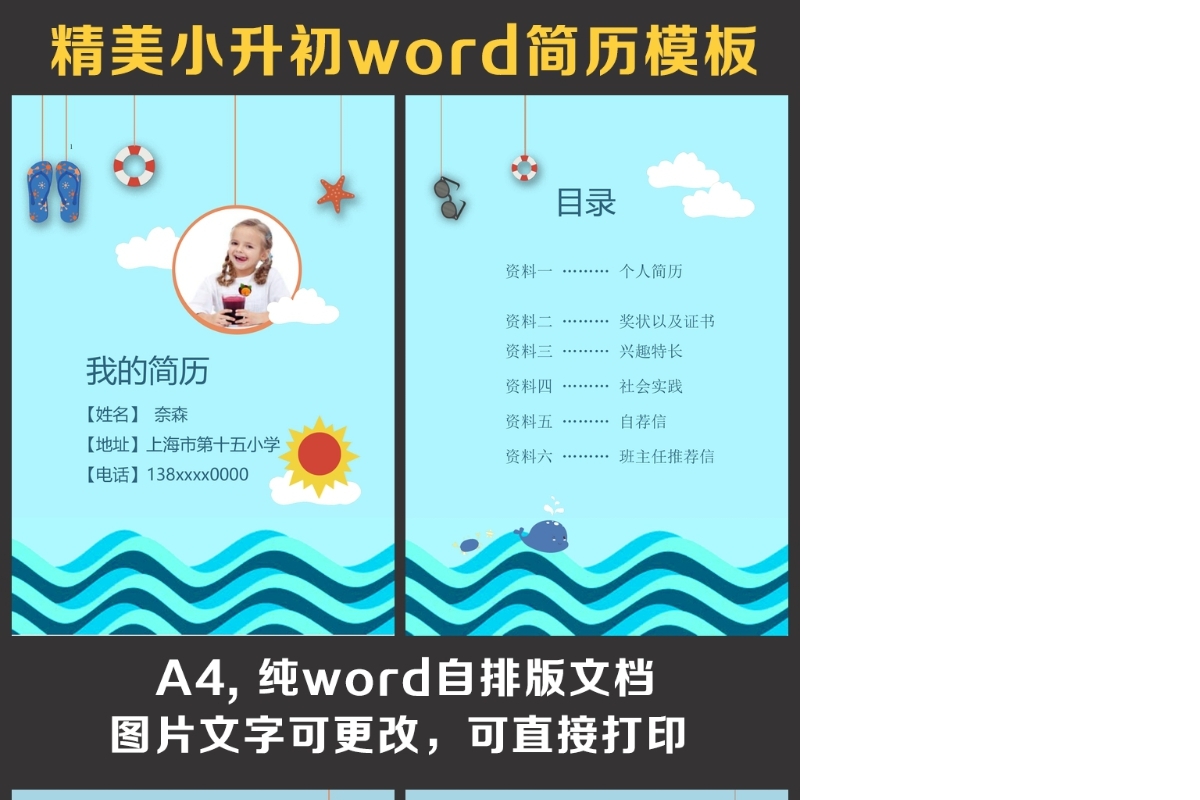 小升初简历