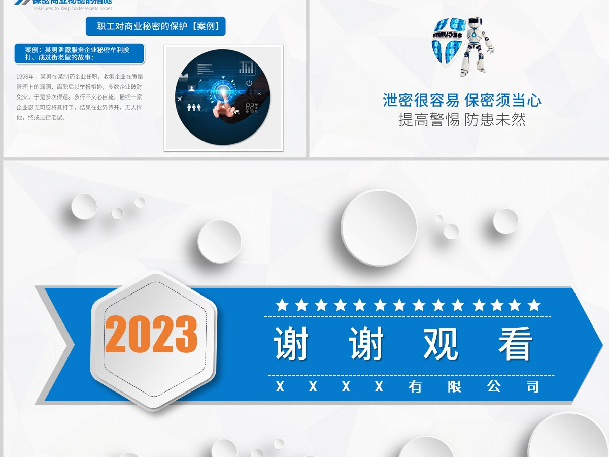 2023年企业保密培训保密制度PPT模板
