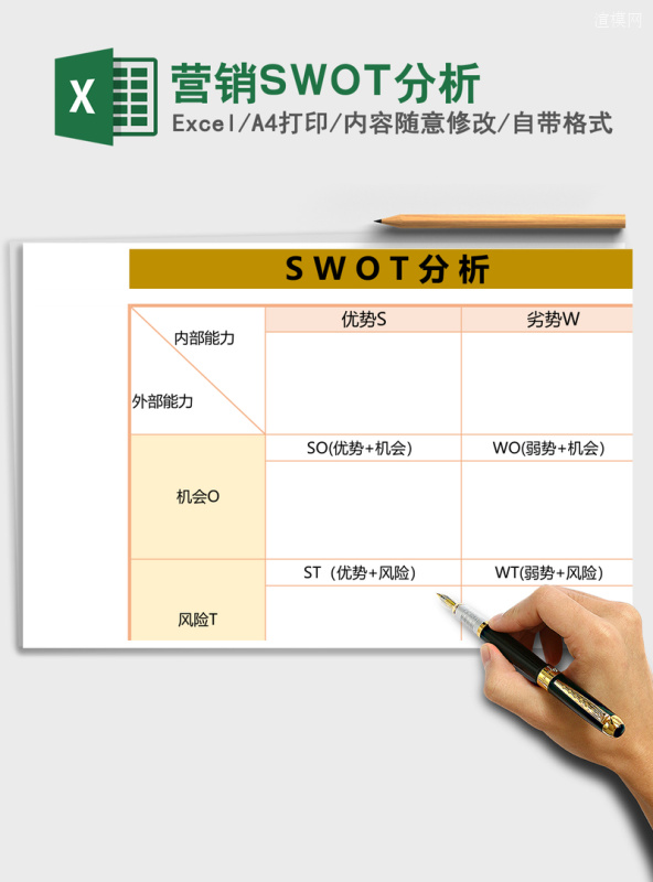 简洁swot分析法excel模板excel模板excel模板 简洁swot分析法excel模板excel模板excel素材 简洁swot分析法excel 模板excel模板excel图片 渲模网