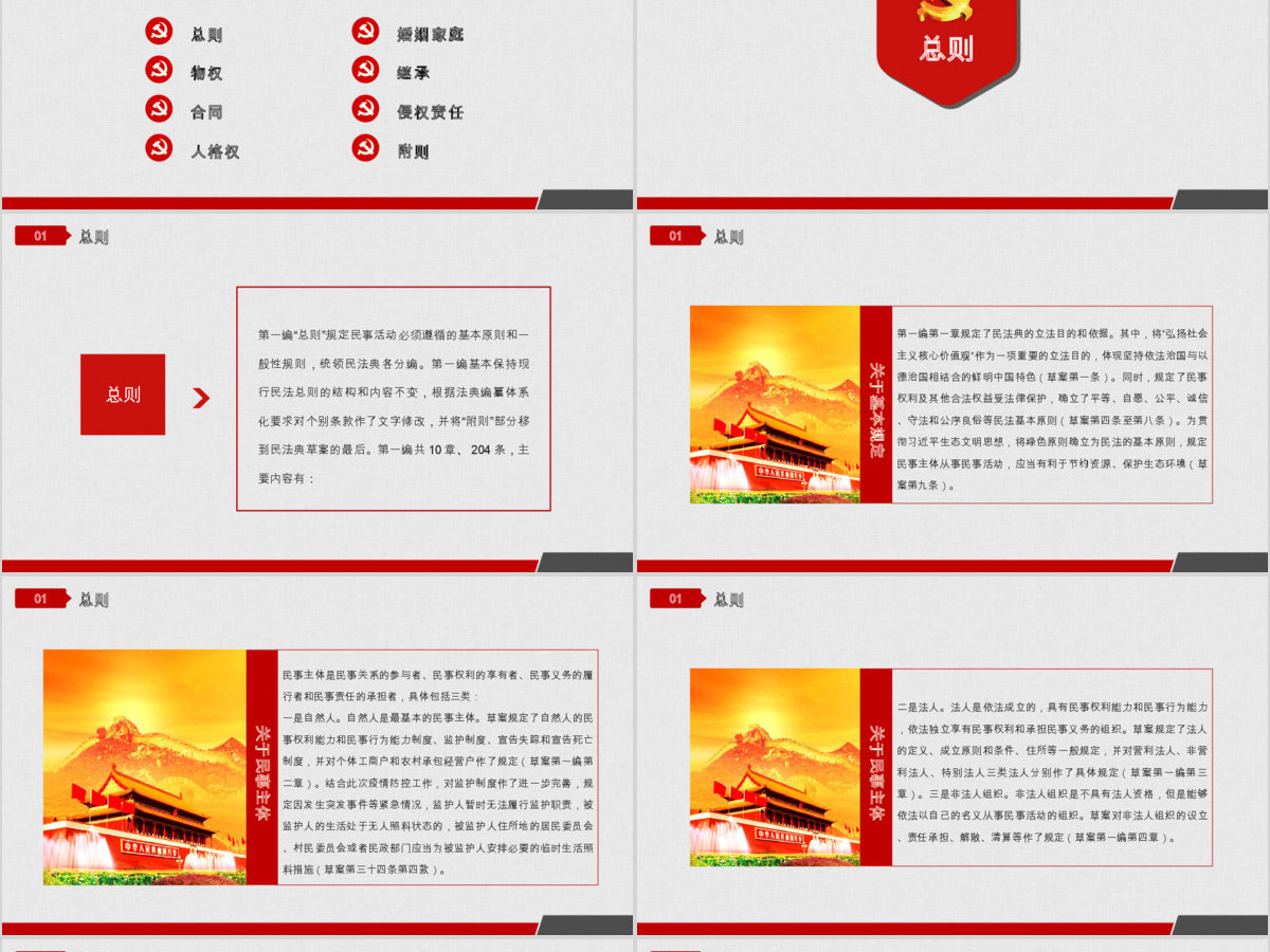 中华人民共和国民法典草案解读党课PPT