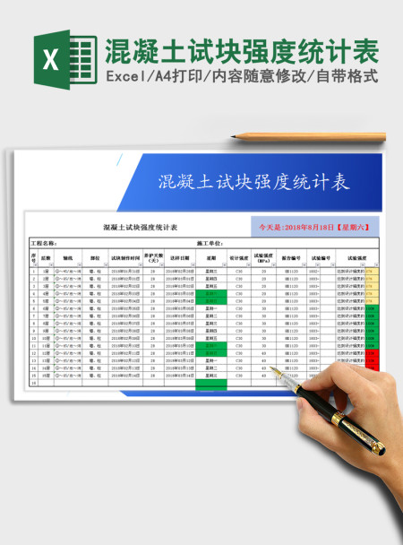 2021年混凝土试块强度统计表