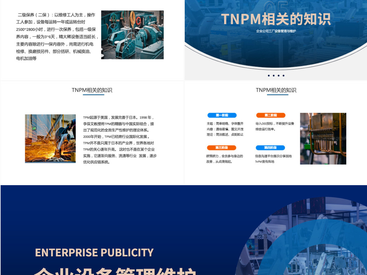 2022企业设备管理维护简约商务风企业公司工厂设备管理与维护培训课件模板PPT