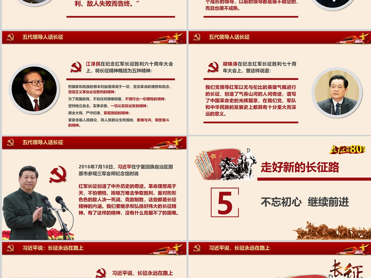 纪念红军长征胜利86周年走好新的长征-含讲稿