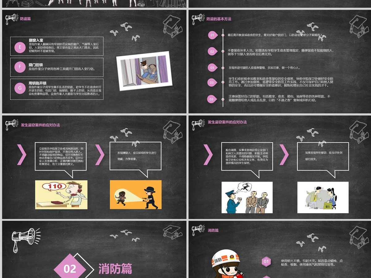 大学生安全教育课题专栏PPT模板