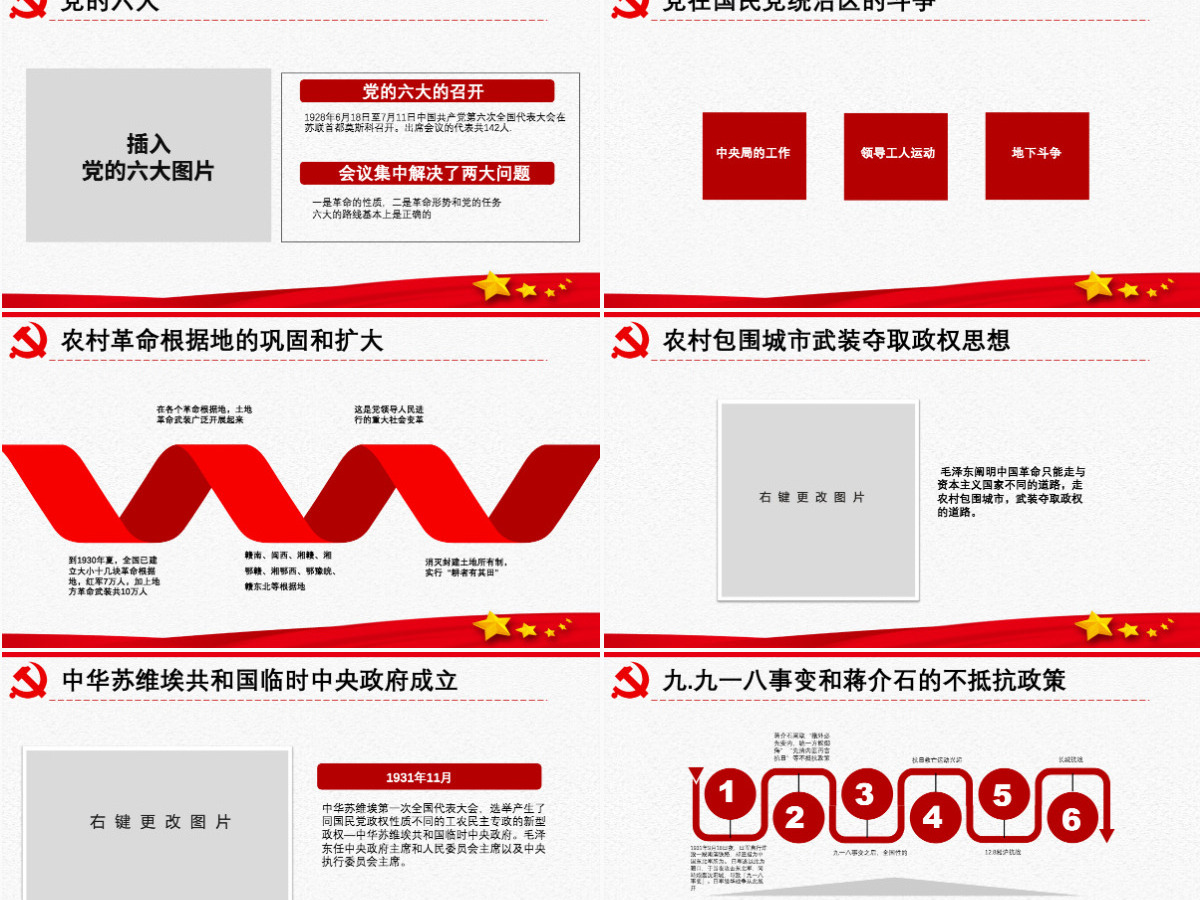 原创中国共产党党史建党100周年党课学习ppt-含讲稿