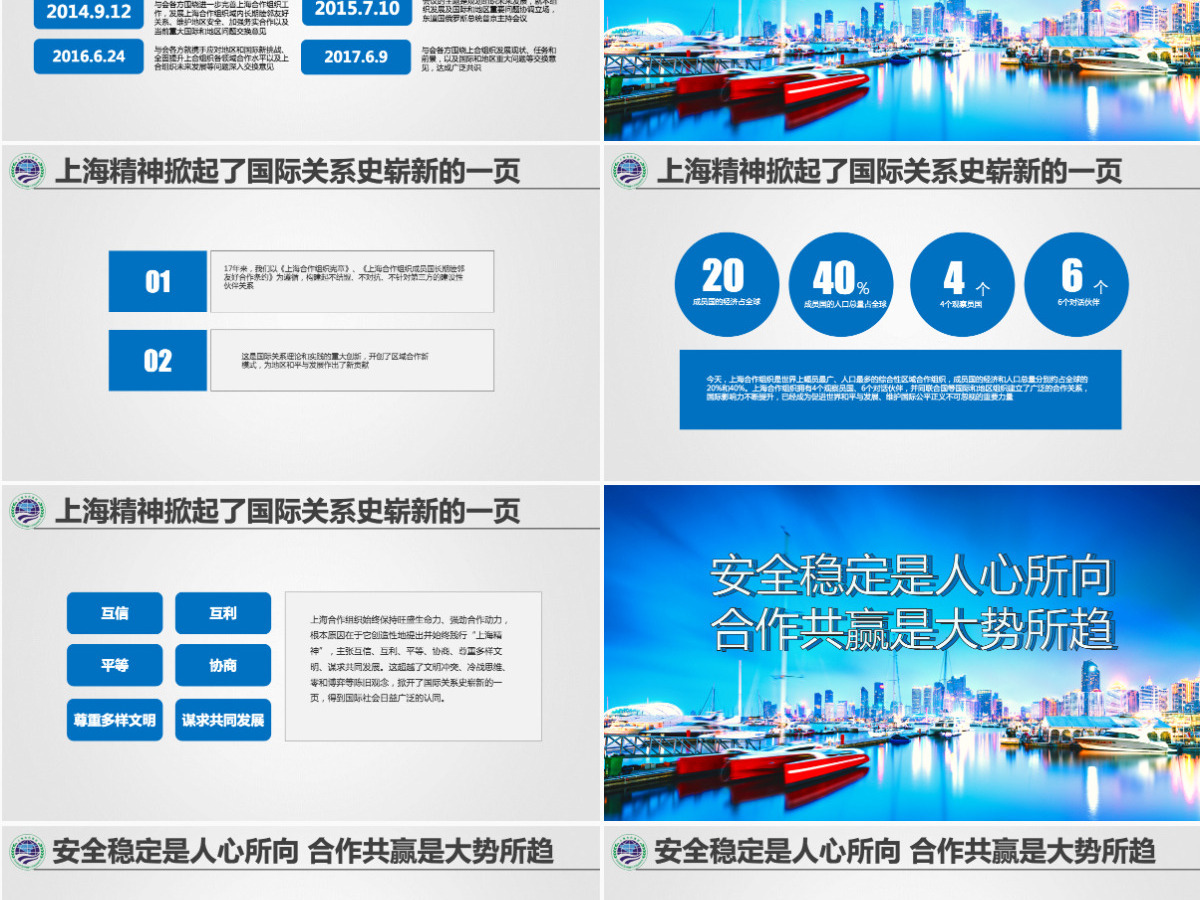 学习解读上合组织2018青岛峰会PPT模板--含讲稿 学习解读上合组织2018青岛峰会PPT模板--含讲稿