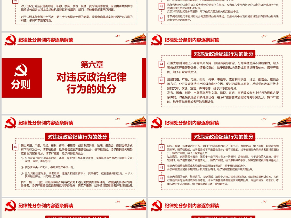 原创学习解读中国共产党纪律处分条例党课PPT-版权可商用 原创学习解读中国共产党纪律处分条例党课PPT-版权可商用