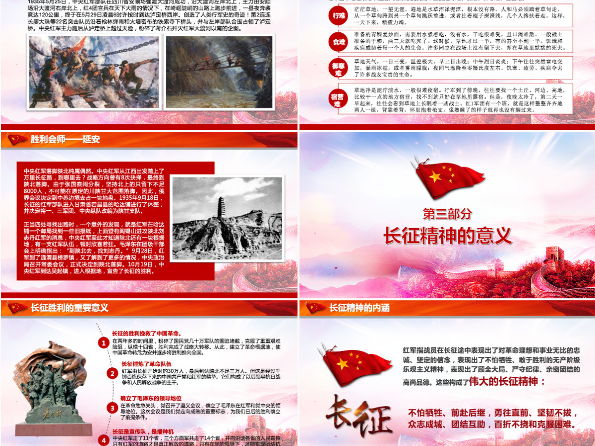 中国工农红军长征胜利85周年PPT模板-含讲稿 中国工农红军长征胜利85周年PPT模板-含讲稿