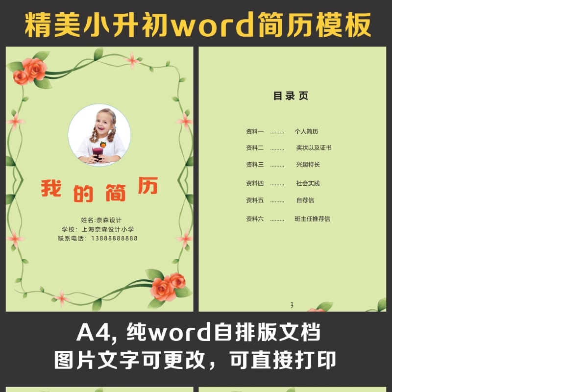 小升初简历