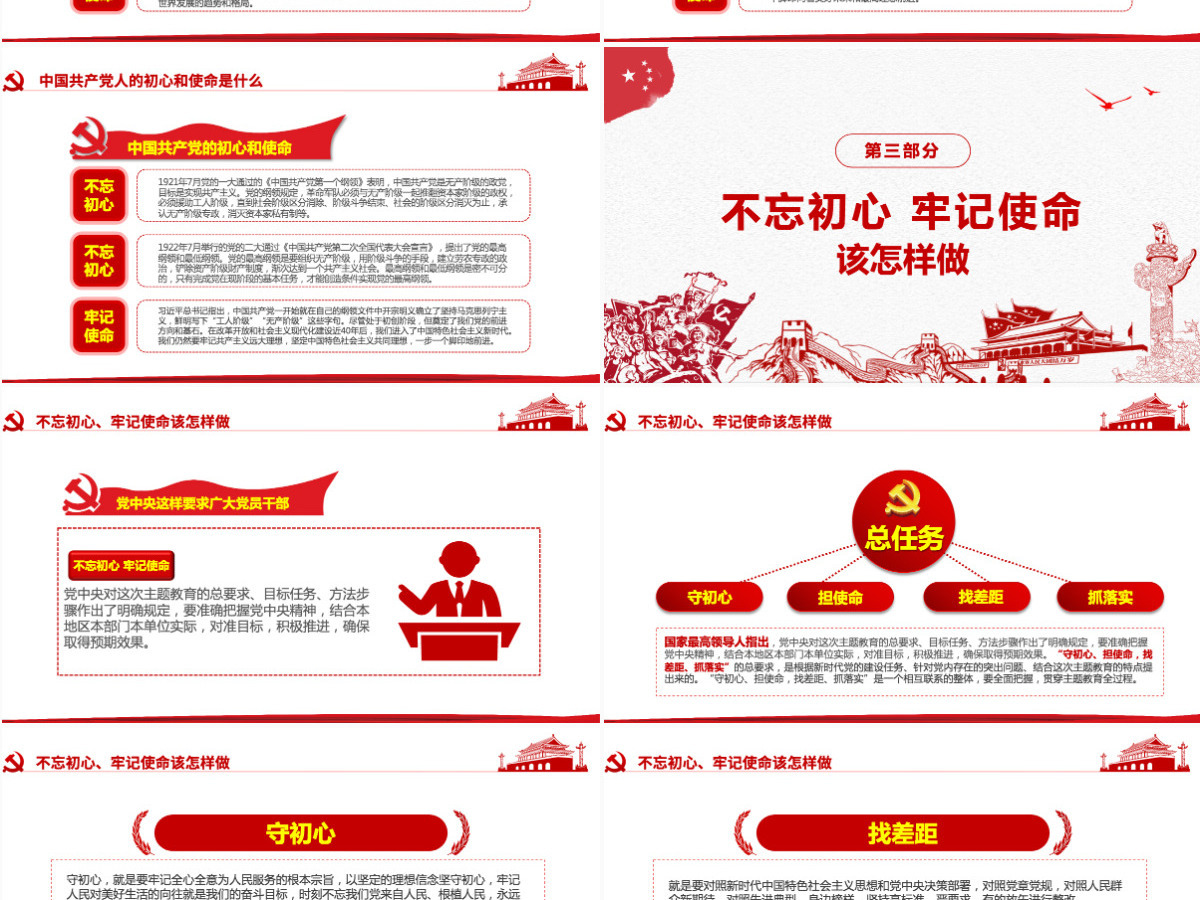 原创第二批不忘初心牢记使命主题教育活动党课PPT-版权可商用含讲稿 原创第二批不忘初心牢记使命主题教育活动党课PPT-版权可商用含讲稿