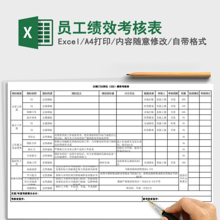 2021年员工绩效考核表