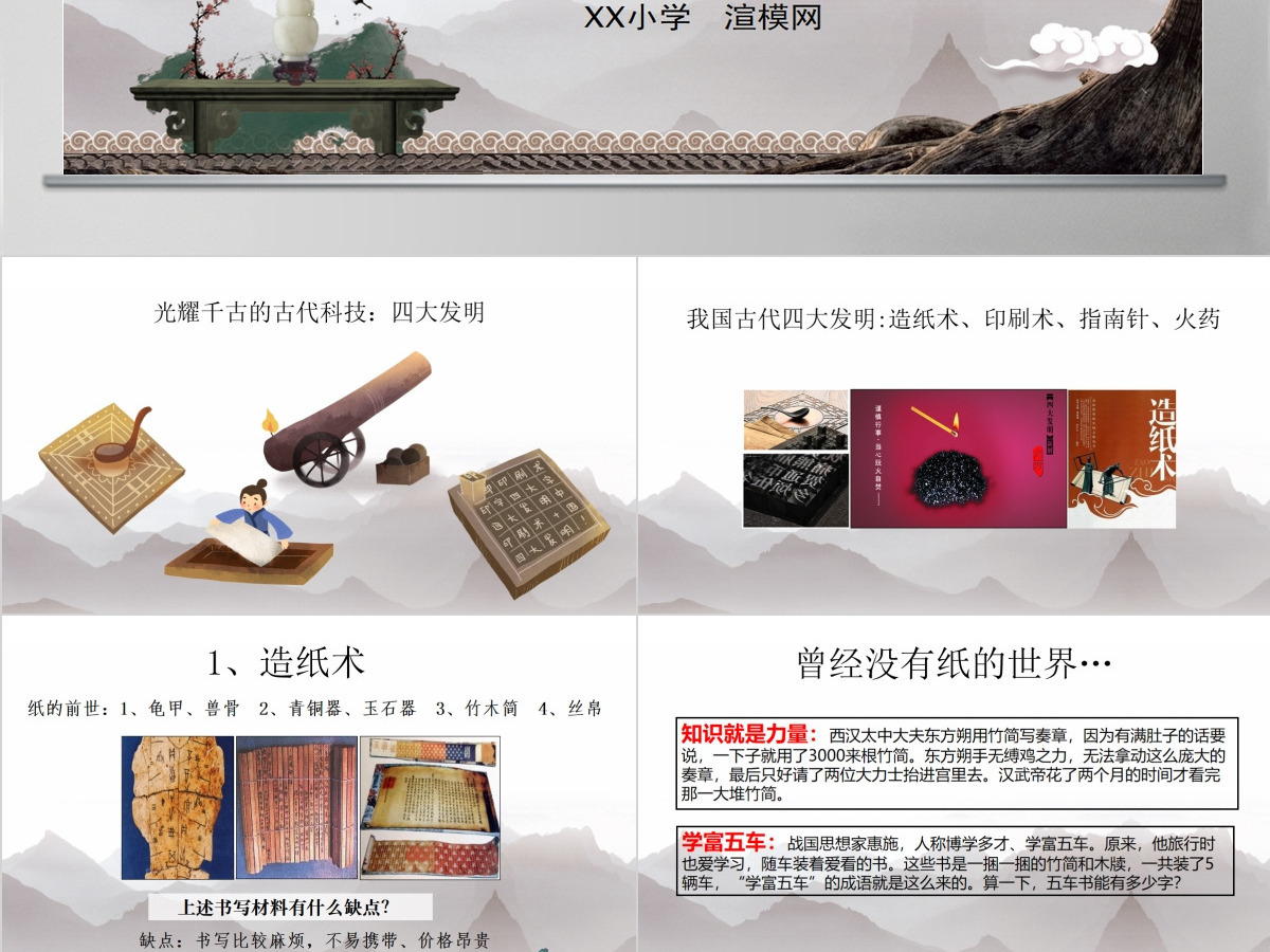 中国古代四大发明(小学课件)ppt 中国古代四大发明(小学课件)ppt