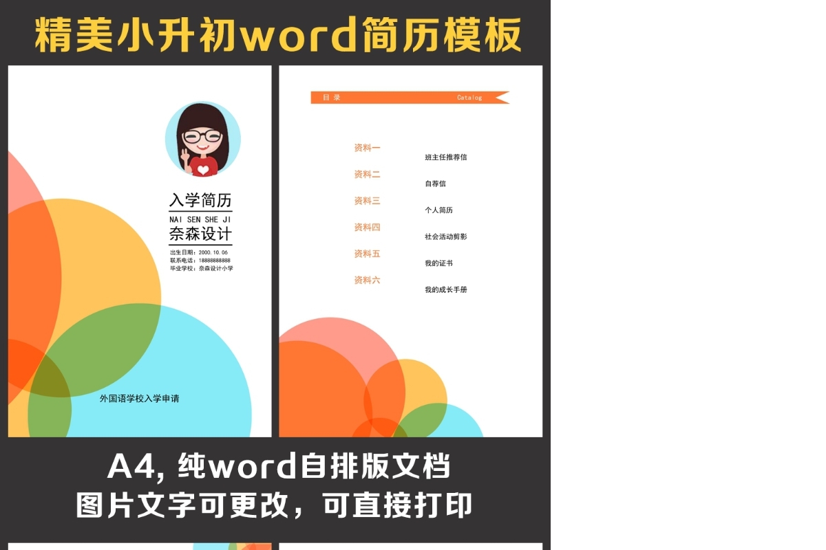 小升初简历